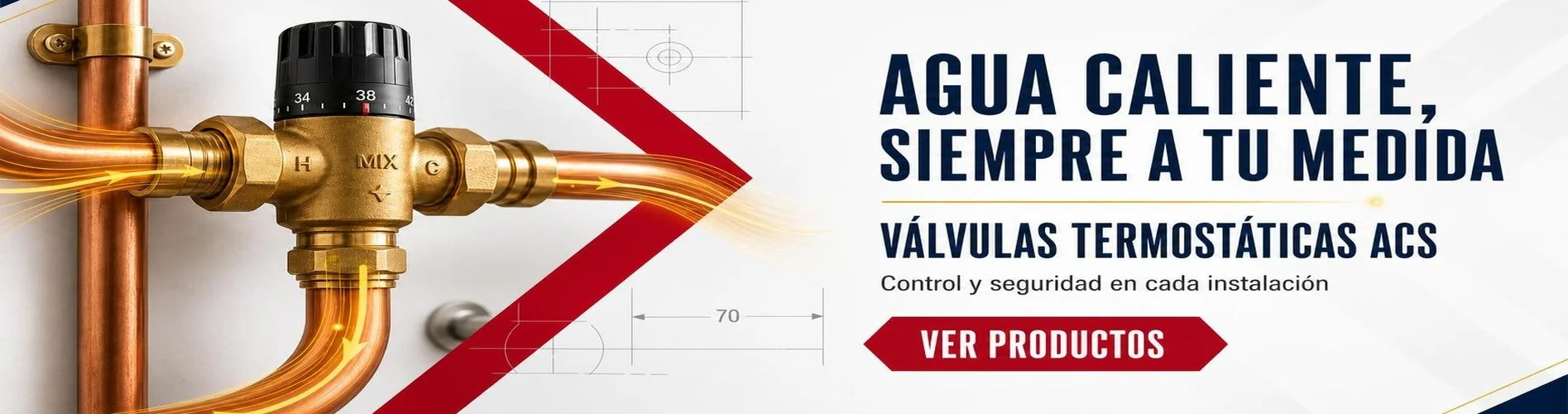 Válvulas termostáticas para agua caliente sanitaria CliMarket