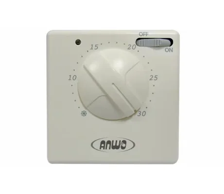 TERMOSTATO AMBIENTAL DE CALEFACCION SIMPLE ANWO ATS-3 CONTACTOS / LUZ PILOTO / INTERRUPTOR ON-OFF